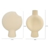 Sunburst Disc Vase Set Cream Color