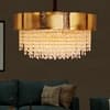 Ellie Gold Metal 12 Light Crystal Chandelier
