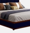 Vincent Engineered Wood Queen Size Non Storage Bed In Honey Oak Finish