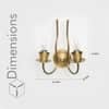 Elena Brass Double Shade Wall Light