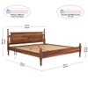 Bala Solid Wood Queen  Size Bed Without Storage (Teak Finish)