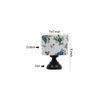 Edmond Multicolour Fabric Shade Table Lamp with Black Iron Base