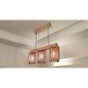 Elegant Beige Solid Wood Cluster Hanging Light