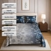 Hera Grey Floral 400 TC Cotton Flat Single Size Bedsheet with 2 Pillow Covers – Threads