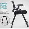Kepler Brooks Avanta Visitor Chair With Wheels in Black Colour