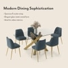 Zaida 6 Seater Glass Dining Table With Set Of 6 Olivia Dining Chairs