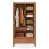Toledo Solid Wood 2 Door Wardrobe In Amber Walnut Finish