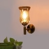 Devansh Metal Electric Wall Light in Gold Colour with Lavender Shade Count of 1 Light