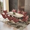 Paloma 8 Seater Jupiter Spanish Ceramic Dining Table With Set of 4  Beck Dining Chairs