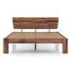 Marieta Bed Solid Wood Queen Size In Teak Finish
