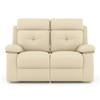 Raphael Leatherette Two Seater Manual Recliner in Off White Colour