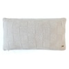 Square Check Beige Cotton Knitted Cushion Cover 12X20 Inches