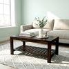 Piante Sheesham Wood Accent Rectangle Coffee Table In Dark Mahagony Finish