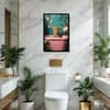 The Castle Decor Cute Leopard Pink Bathtub Bathroom Wall Art 8x12 Inch
