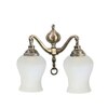 Devansh Metal Electric Wall Light in White Colour with White Shade Count of 2 Lights