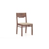 Kerry Solid Wood Dining Chair Set Of 2 In Teak Finish With Wheat Brown Fabric Colour