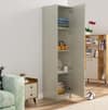 Hexa Red Wooden 1 Door Wardrobe with Huge Storage Space in Frosty White Colour