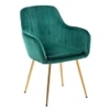 Hilsa Fabric Accent Chair in Green Colour