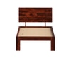 Triplet Solid Wood Single Size Non Storage Bed In Honey Oak Finish