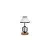 Reign Multicolor cotton Table lamp with Wood & Iron Base