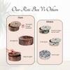 Classic Acacia Wood Roti Box With Tong Gold