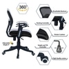 Aaeroa Low Back Ergonomic Chair in Black Colour