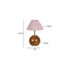 Multicolor cotton with Natural Wood Table Lamp -3