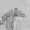 Demi Black & White Floral 330 TC Cotton Flat Super King Size Bedsheet with 2 Pillow Covers – Threads