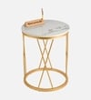 Opulent Metal Side Table in Gold Colour