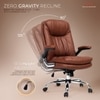 Kepler Brooks Kingsbury Premium Leatherette Office Desk Chair in Tan Colour