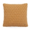 Kelly Knit Mustard Cotton Cushion Cover 16X16 Inches