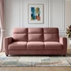 Alvaro Velvet 3 Seater Sofa Pink Color
