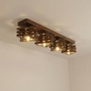 Star Brown Solid Wood Ceiling Light
