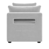 Jedlo Velvet 2 Seater Ottoman Bench with Storage in Grey  Color