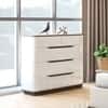 Baltoro Engineered Wood Chest of 5 Drawers in White Finish
