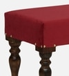 Idika Sheesham Wood Upholstered Bench In Walnut Finish