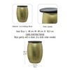 Metalsmith Metal Side Table in Gold Finish