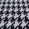 Jaipur Rugs Soft Houndstooth Wool Polyester Dhurrie Rug White 6x9 ft in Ebony and Undyed White