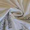 Black And White Floral 330 Tc  Cotton Flat  Queen Size Bedsheet With 2 Pillow Cover