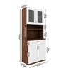 Markus Crockery Unit Walnut And Frosty White