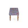Bestone Solid Wood Bench In Bird Print Grey Kantha Fabric