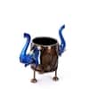 Desert Art Metal Handpainted Blue Elephant Pen Stand