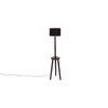 Fiona Black Cotton Shade Floor Lamp