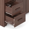 Hilton 4 Doors 4 Drawers Wardrobe With Mirror and Lock in Chestnut Acacia Finish