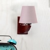 Devansh Solid Wood Electric Wall Light in Grey Colour with Grey Shade Count of 1 Light