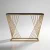 Black Metal Console Table in Gold Colour