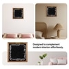 Overlapping Numerals Square Wooden Wall Clock