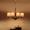 Devansh Gold Antique Wall Mounted Lamp With Off-White Cotton Shade