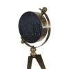 Vintage Aviator Gear Tripod Table Clock Antique Brass Metal Steampunk Decor