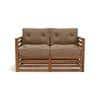 Raymond Wooden Sofa - Teak Finish (Safari Brown) (Finish : teak; Custom Set - Sofas : 0002; Standard Set - Sofas : none; Sofa Material : fabric; Sofa Size : regular; Sofa Type : regular; Colour : safari brown)
